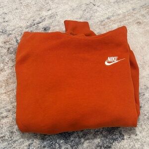 Nike Burnt Orange Crewneck Sweatshirt (there is a stain in the hood)